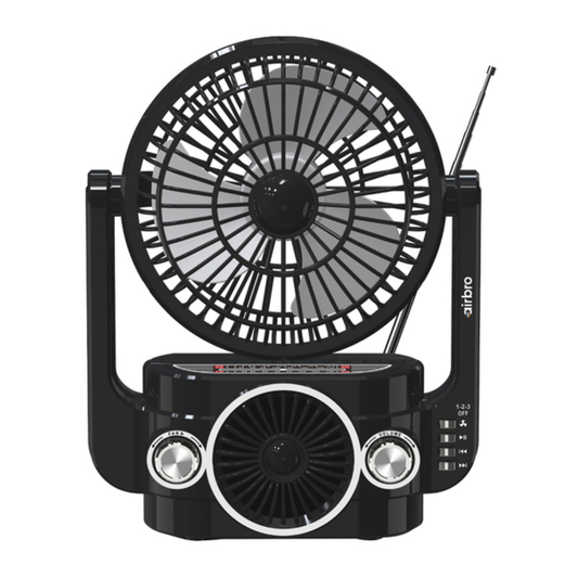 12-In. Rechargeable AC/DC Fan with Solar Charging