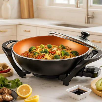 13” NON-STICK MULTIFUNCTIOANAL ELECTRIC WOK, COPPER - June 24