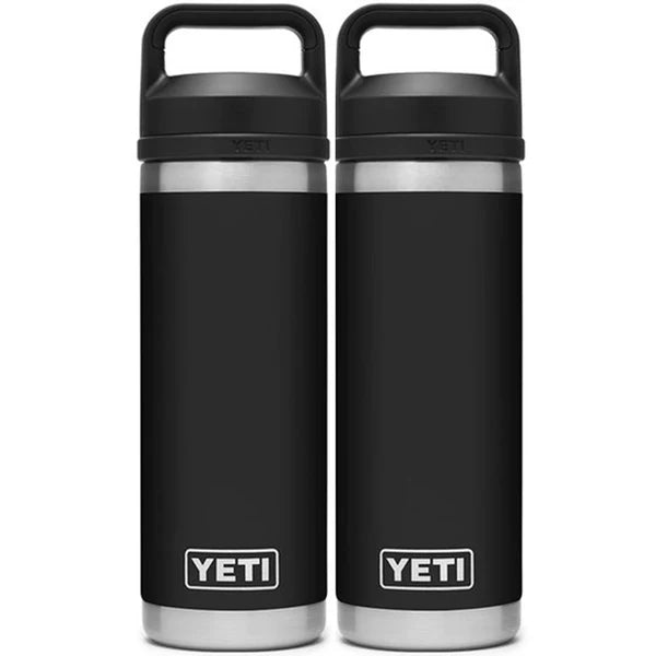 Yeti Rambler 18oz Bottle w/chugCap - Black ( 2-pack)