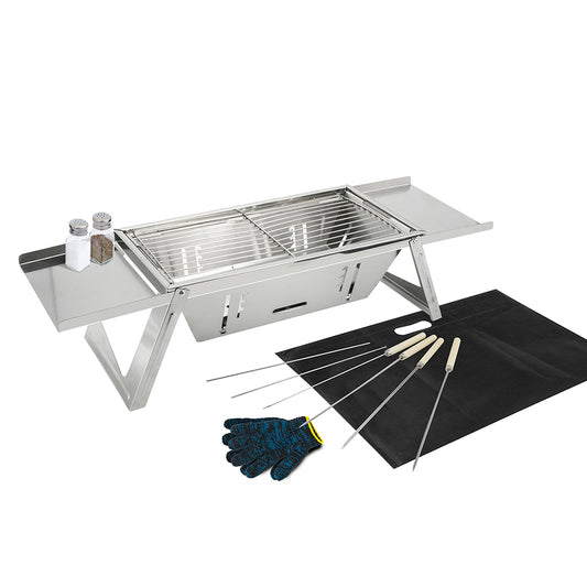 Portable BBQ Grill with Bag,Glove and 4 Skewers